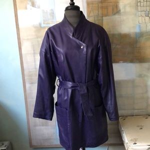 HP VTG Claude Montana pour Ideal Cuir Trench Coat